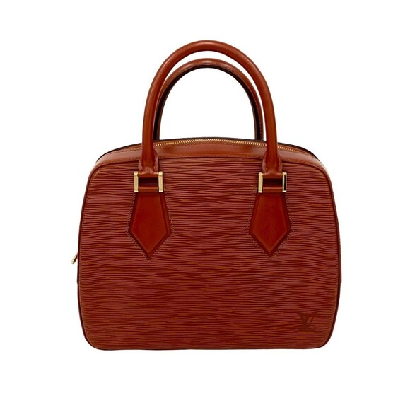 LOUIS VUITTON Authentic Brown Leather Boston Bag - Picture 3 of 9